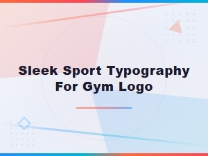 Sleek Sport Typography for Modern Gym Logos
